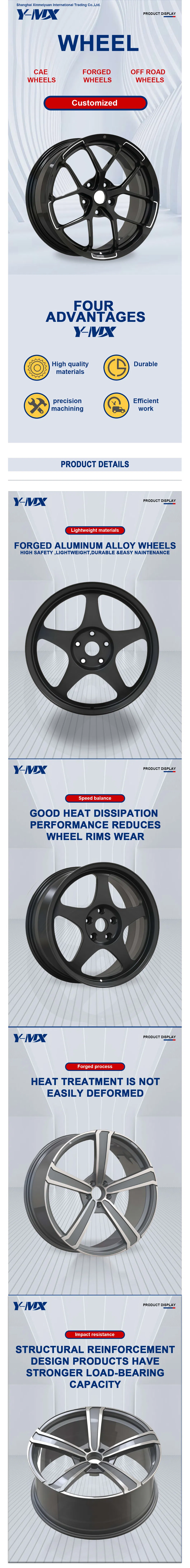 Hot Sale Black Alloy Wheel Rims Hub Black Wheel Replacement